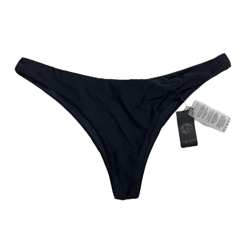 RELLECIGA size XXL black colored NWT super cheeky / thong style bikini bottoms!